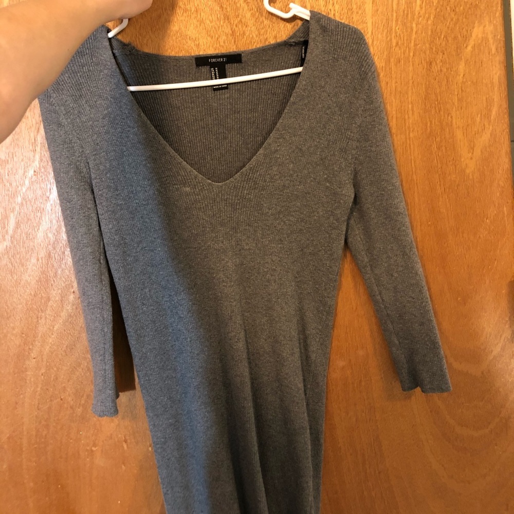 Gray Body Con Dress